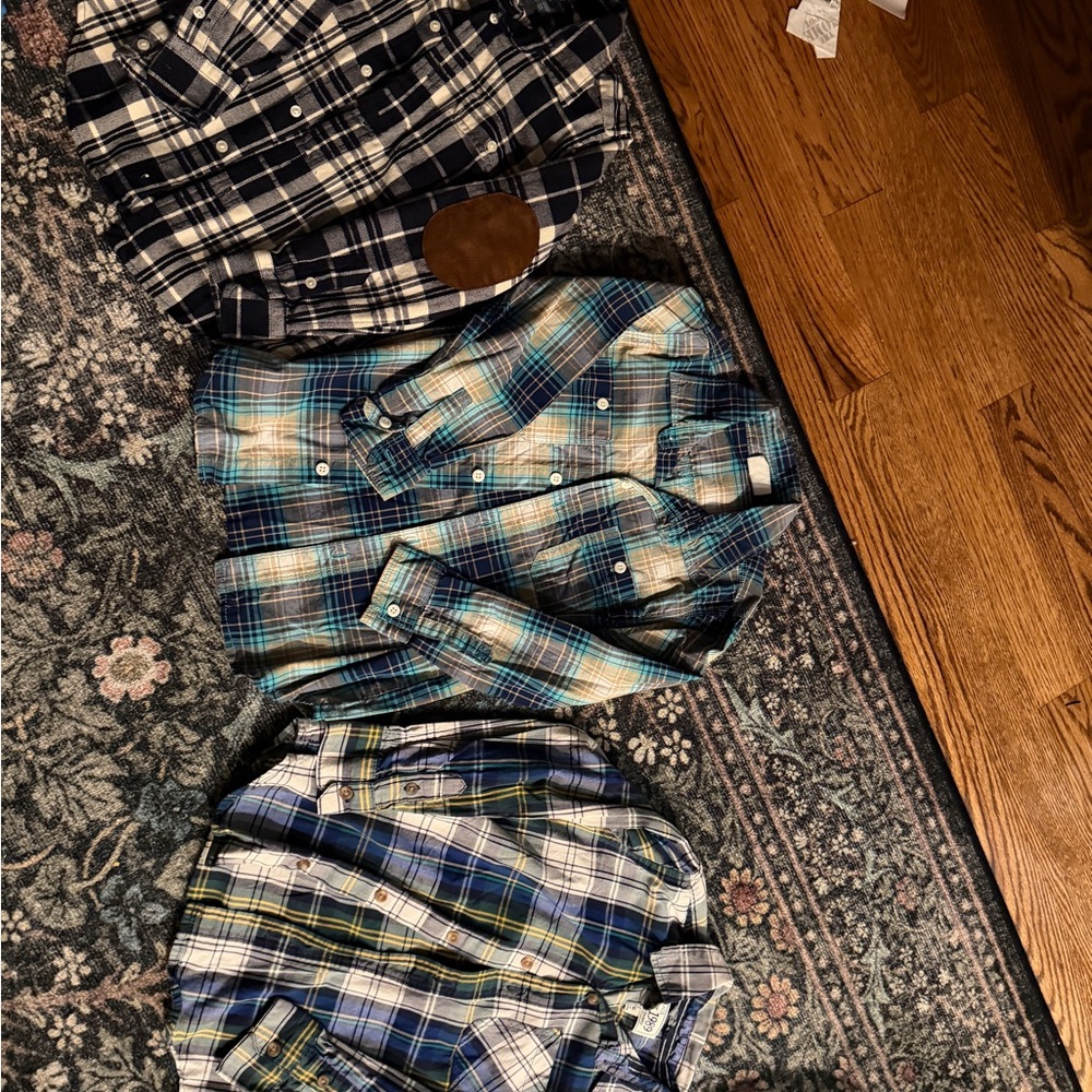 Polo by Ralph Lauren Navy and Cream Plaid Shirt